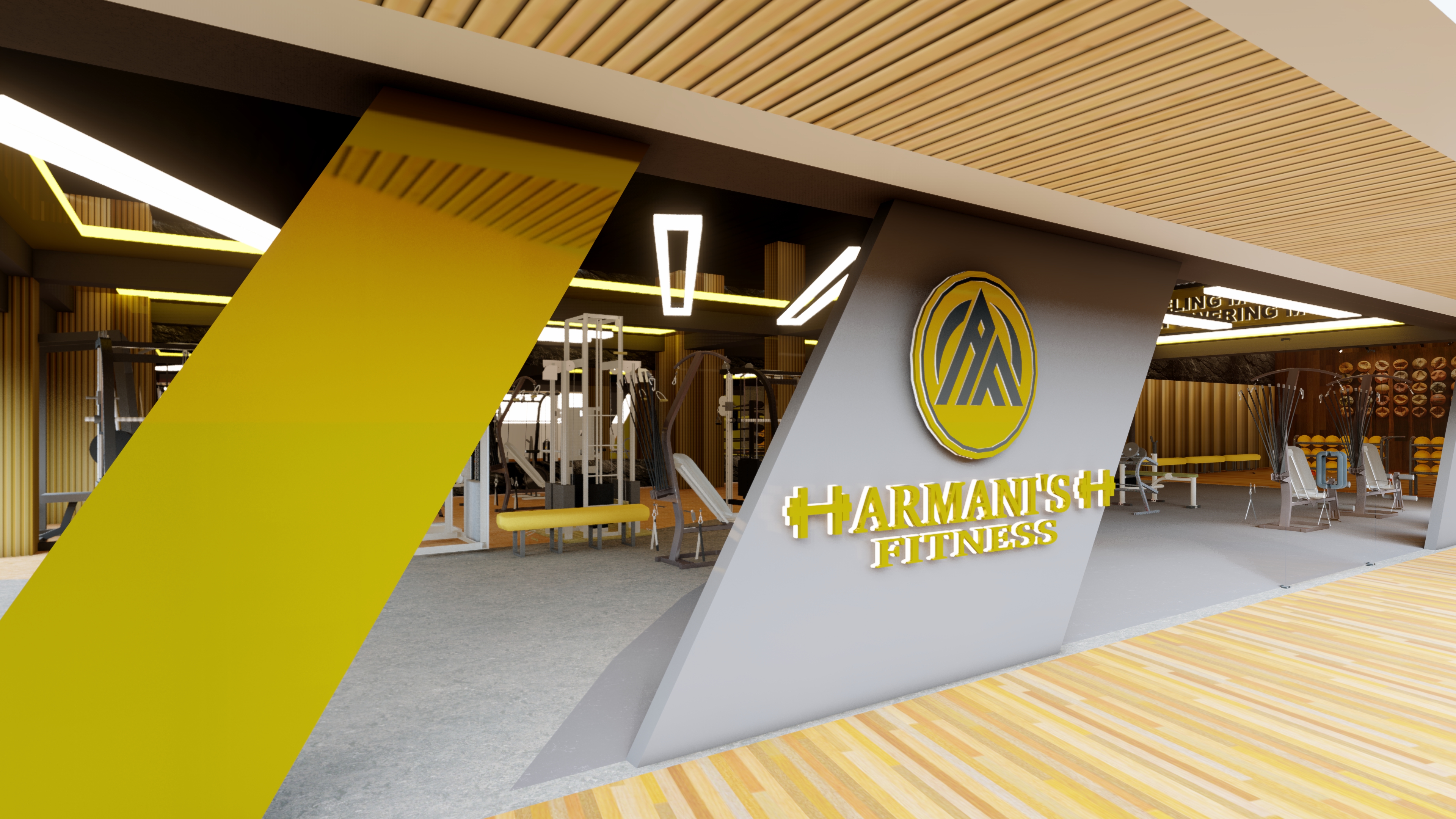Premium gym training area